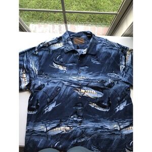 Clearwater Men's Outfitters Shirt Short Sleeve XXL Marlin Fishing